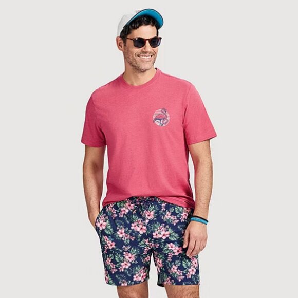 IZOD Saltwater Soft Wash Mens Crew Neck Graphic T-Shirt, Size Large - Picture 1 of 4